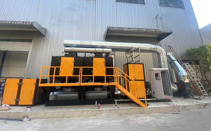 氣旋混動塔+催化燃燒設備組合式VOCS廢氣處理設備催化燃燒廢氣處理工程