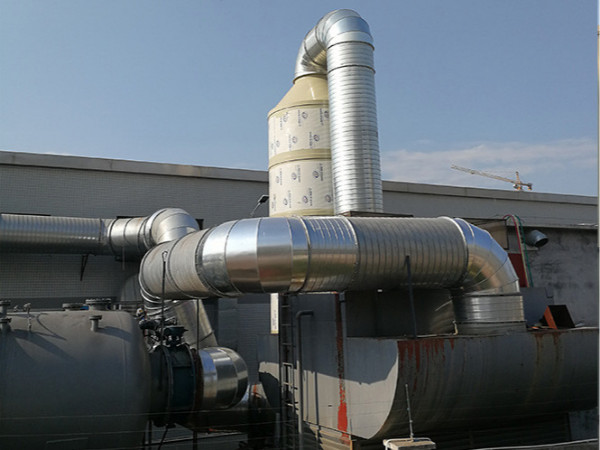 東莞伯產合成皮革公司DMF廢氣處理工程施工順利竣工