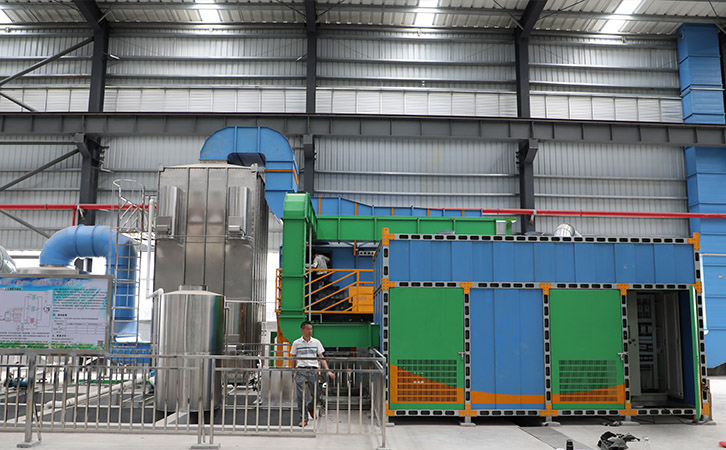 環保噴漆廢氣處理設備催化燃燒噴漆房廢氣處理工程案例