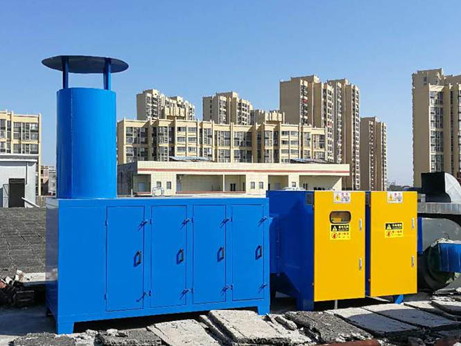 電子材料廠廢氣處理工程(UV光催化廢氣處理設(shè)備+活性炭吸附器)